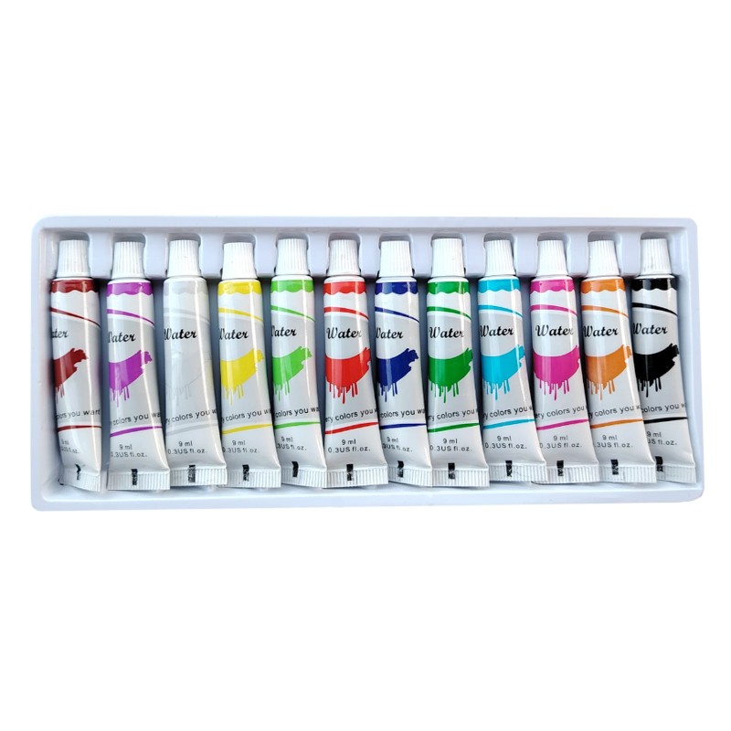 Acuarele tempera, 12 culori, 9 ml/culoare, Water Color - imagine 3
